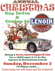 CHRISTMAS CRUISE-IN & TOY DRIVE presented by the Lenoir Cruisers @ Downtown Lenoir | Lenoir | North Carolina | United States