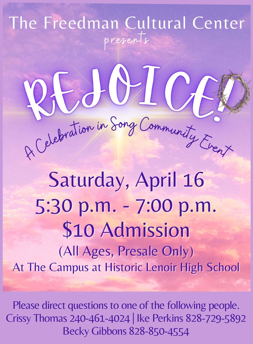 Rejoice! A Celebration in Song Community Event - Downtown Lenoir